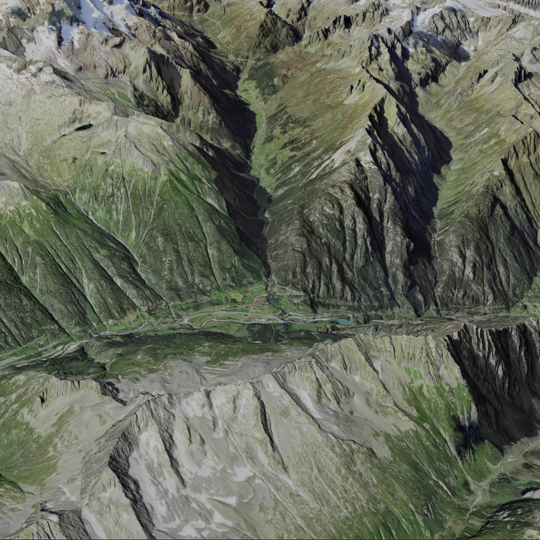 Schweizer Terrain 2 - Weitere Ansicht der Alpenlandschaft